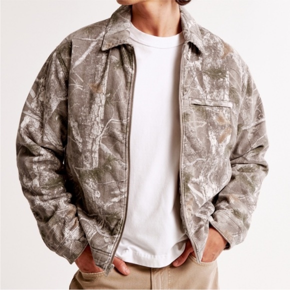 Abercrombie & Fitch Jackets & Blazers - Corduroy Camo Jacket